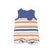 Just One You Made by Carter's Short Sleeve Outfit: Blue Stripes Tops - Size Newborn