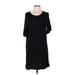 Boohoo Casual Dress - Shift: Black Solid Dresses - Women's Size 6