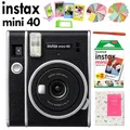 Fujifilm Instax Mini 40 fotocamera istantanea nera + 20 fogli Instax White Film + 64 Album