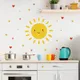 Sorriso Sole Adesivi murali cartoni animati per bambini Roon Nursery Kindergarten Wall Decor Decalcomanie murali rimovibili in PVC Murales d'arte ecologici