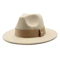 Cappello classico fedora cappello da donna a tesa larga cappello autunno e inverno cappello a tesa