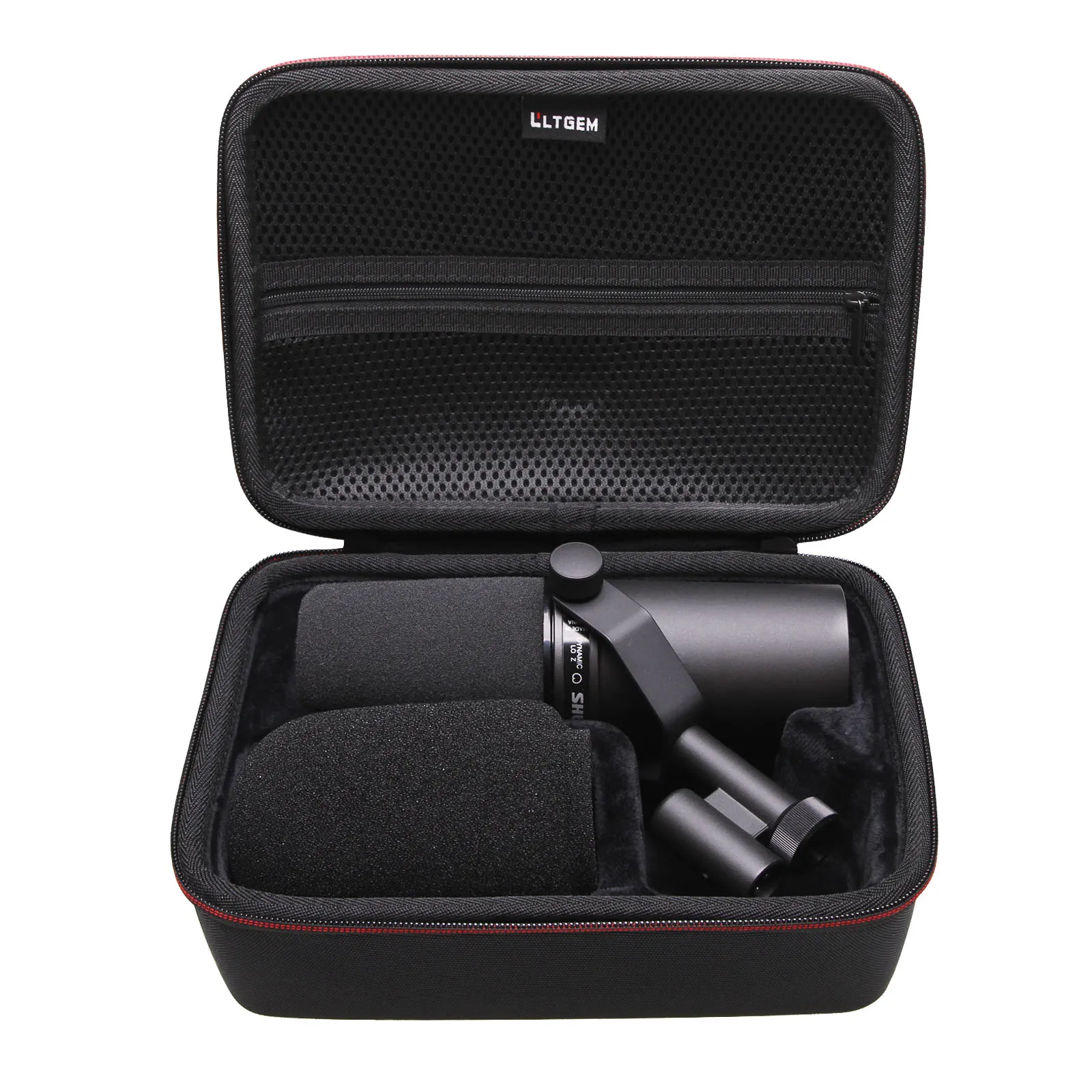 Custodia rigida LTGEM EVA per Shure SM7B/MV7/MV7X microfono dinamico vocale custodia protettiva impermeabile per il trasporto (solo custodia)