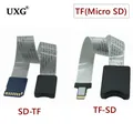 Lettore adattatore cavo di prolunga flessibile per scheda TF SD maschio a scheda Micro SD femmina per GPS per auto DASH CAM COMPUTER CAM telefono cellulare