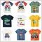 Bambini ragazzi vestiti 100% cotone manica corta t-shirt auto Bus Cartoon abbigliamento per bambini