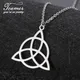 Teamer Irish Celtic Knot Necklace Stainless Steel Witch Knot Witchcraft Pendant Protective Amulet