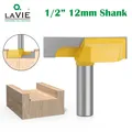 LAVIE 1 pc 12mm 1/2 inch Shank Cleaning Bottom Router Bits 2-1/4" Cutting Diameter for Surface