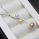 Wedding Freshwater Pearl Pendant For Women 925 Sterling Silver Chain Multi Pearl Pendant Necklace