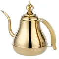 1.8L/1.2L Stainless Steel Teapot Golden Silver Pot With Filter Palace Tea Kettle Long Mouth Water