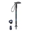 1pc Carbon Fiber Walking Stick 49-100cm Short Telescopic Inner Lock T-handle Mountain-climbing