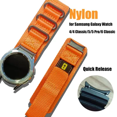 Nylon Strap for Samsung Galaxy Watch6 43 47mm Galaxy for Watch 5 Pro Watchband for Galaxy Watch 5 40
