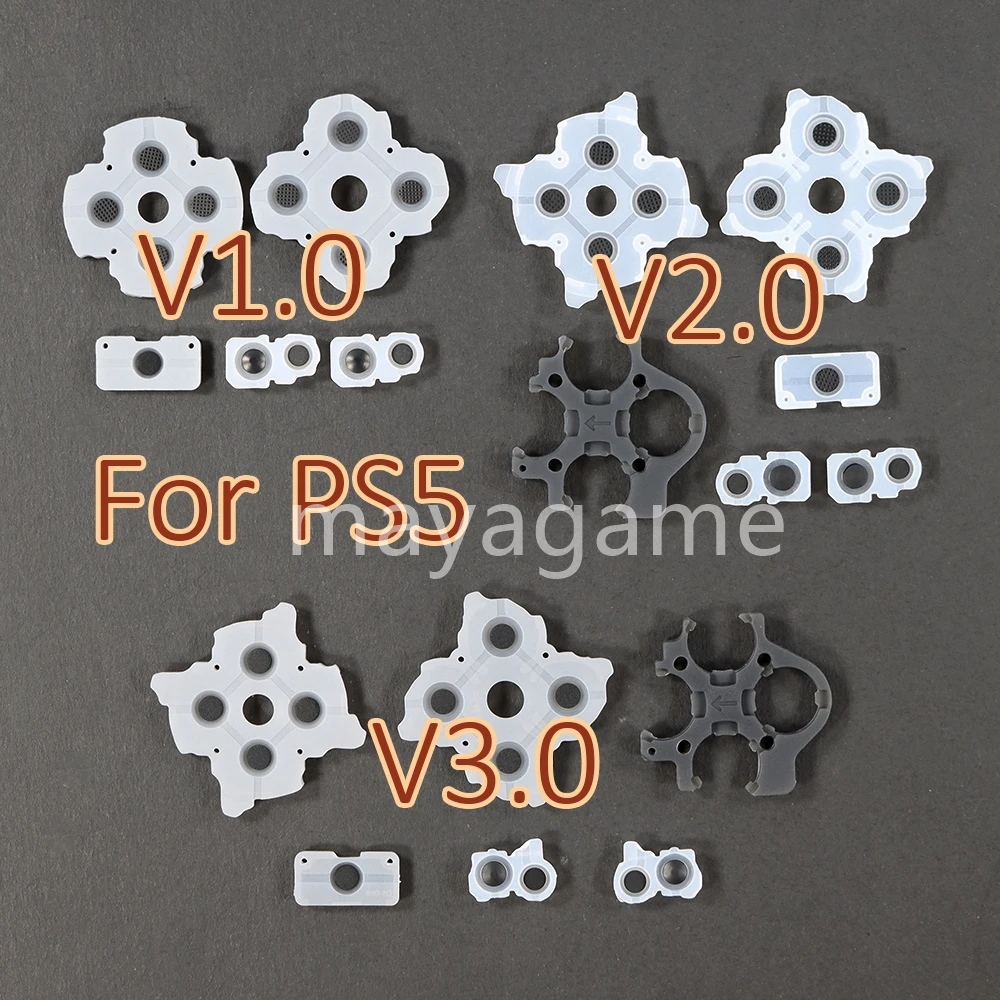 1set LR Conductive Rubber Pads For PS5 V1 V2 V3 Controller Buttons Contact Silicone for Playstation 5