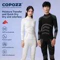COPOZZ New Upgrade Winter Ski Thermal Underwear Sets Men Women Lycra Fabric Quick Dry Tracksuit Ski