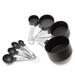 Cook's Corner 8-piece Black Stainless Steel Measuring Cup and Spoon Set