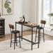 Dining Bar Table Set with 2 Bar Stools PU Soft Seat with Backrest, 3-Pieces Kitchen Bar Table Set for Dining Room & Home Bar