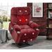 Power Lift Recliner Chair Heat Massage Sofa w/Hand Controller,Red