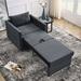 Sofa Bed Chair 2-in-1 Convertible Chair Bed, Lounger Sleeper Chair for Small Space with One Pillow