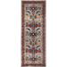 Shahbanu Rugs Sharkskin Gray Hand Knotted Armenian Inspired Caucasian Design 200 KPSI Wide Runner Soft Wool Rug (4'2"x11'3")