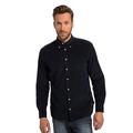 JP 1880 Herren Cordhemd, Langarm, Buttondown Kragen, Modern Fit, bis 8 XL Hemden, Navy Blau, XXXXXL