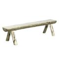 Montana Woodworks 6 Half Log Outdoor Bench - Clear Lacquer - 6