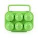 YOLAI Portable 6 Eggs Plastic Container Holder Folding Egg Storage Box Handle Case