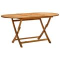 OWSOO Folding Patio Table Solid Wood Acacia Versatile Outdoor Dining Foldable for Convenient Storage