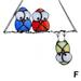 WAITLOVER Three Birds Stained Glass Window Hanger Catcher Bird Species Stained Acrylic Birds Pendant F0l3 Hanging Decoration Dropshipp J2L9