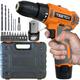 Teetok - Drills and combi drills,Cordless Drill Driver 12V, Cordless Electric Screwdriver with 2 Batteries 3000mAh, 25N.m Combi Drill, 3/8'(10mm)