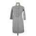Citizens of Humanity Casual Dress - Shirtdress Collared 3/4 sleeves: Gray Print Dresses - Women's Size Small