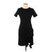 Heartloom Casual Dress - Sheath: Black Print Dresses - Women's Size Large