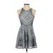 Aeropostale Casual Dress - A-Line: Blue Tortoise Dresses - Women's Size 0