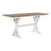 Winners Only, Inc. Pacifica Counter Height Butterfly Leaf Rubberwood Solid Wood Trestle Dining Table Wood in Brown/White | 36.5 H in | Wayfair