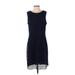 Black Label by Chico's Casual Dress - Sheath: Blue Dresses - Women's Size 1