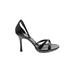 Aldo Heels: Slip-on Stilleto Cocktail Party Black Print Shoes - Women's Size 36 - Open Toe