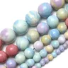 Natural Rainbow Alashan Stone perline rotonde allentate 4-12mm per la creazione di gioielli collana