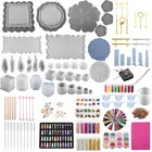 1 Set Stampi in resina epossidica stile misto Set Stampo in silicone Strumenti per colata UV Materiali Stampi per colata in resina per kit epossidico UV fai da te