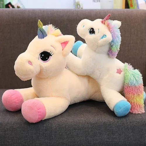 1pc 40-80cm 2 Stil große niedliche Cartoon Einhorn Plüschtiere Stofftier Pferd Kissen für Mädchen