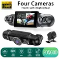 Wifi gps auto dvr dash cam 24h park monitor 3.0 ''ips hd 1080p 4 kanal vorne hinten objektiv