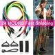 11pcs Crossfit Resistance Bands Tube Set Stretch Training Rubber Expander Tubes Pilates Fitness Gum