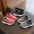 Kids Knitted Sport Shoes Children Sneakers Girls Solid Slip-On Flat Tennis Shoes Infant Kids Boys