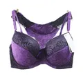 Viola nero Reggiseno da donna sexy in pizzo BHS Set VS Reggiseno push up segreto T-back CD DD Reggiseno a coppa E 80D 85C 85D 90C 90D 90DD 90E B3
