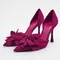 Flower Sexy Fine High Heel Women Pumps Pointed Elegant Office Comfy Women Shoes Fashions Rose Brand