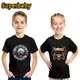 Rockband Pistole n Rosen drucken Mode Kinder T-Shirt Mädchen Kleidung Sommer Baumwolle Kurzarm Baby