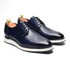 EU-Größe 38 bis 46, modische, lässige Derby-Schuhe für Herren, echtes Leder, originelle, bequeme Turnschuhe, Einkaufs- und Reiseschuhe für Herren