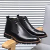 Chelsea Stiefel für Männer Anti Slip Ankle Boot Frühling Herbst Brogue Schuhe Mode Leder Britischen Bullock Botas Masculino Große Größe