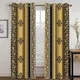 Cheap Modern Luxury Brands Design Baroque Black Gold Fashion 2 Pieces Free Shipping Window Curtain