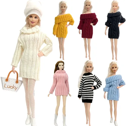 Nk neueste Puppe Mode Pullover Hut Schuhe 1/6 Puppe Alltags kleidung Mädchen Anzüge für Barbie Puppe