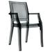 36 Black Transparent Stackable Outdoor Patio Dining Chair