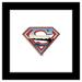 Gallery Pops DC Comics Superman - Man of Steel S-Shield Icon Wall Art Black Framed Version 12 x 12