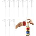 10 Pieces Syrup Pump Coffee Syrup Dispenser Pump Syrup Pump Dispenser Flavor Syrup Pump Caramel Syrup Pump Replacement Fits 750ml-1L Bottles for Coffee Syrup (White)