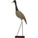 Wood Heron Decor Rustic Crane Statue Sculpture Crane Garden Statue Standing For Home Decor Indoor Outdoor Patio Yard Art (31 H)